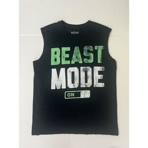 Urban Pipeline Men's Beast Mode On Black Muscle Shirt Medium